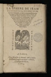 La sphere de Jean de Sacrobosco