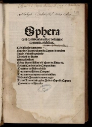 Sphera cum commentis contentis videlicet...